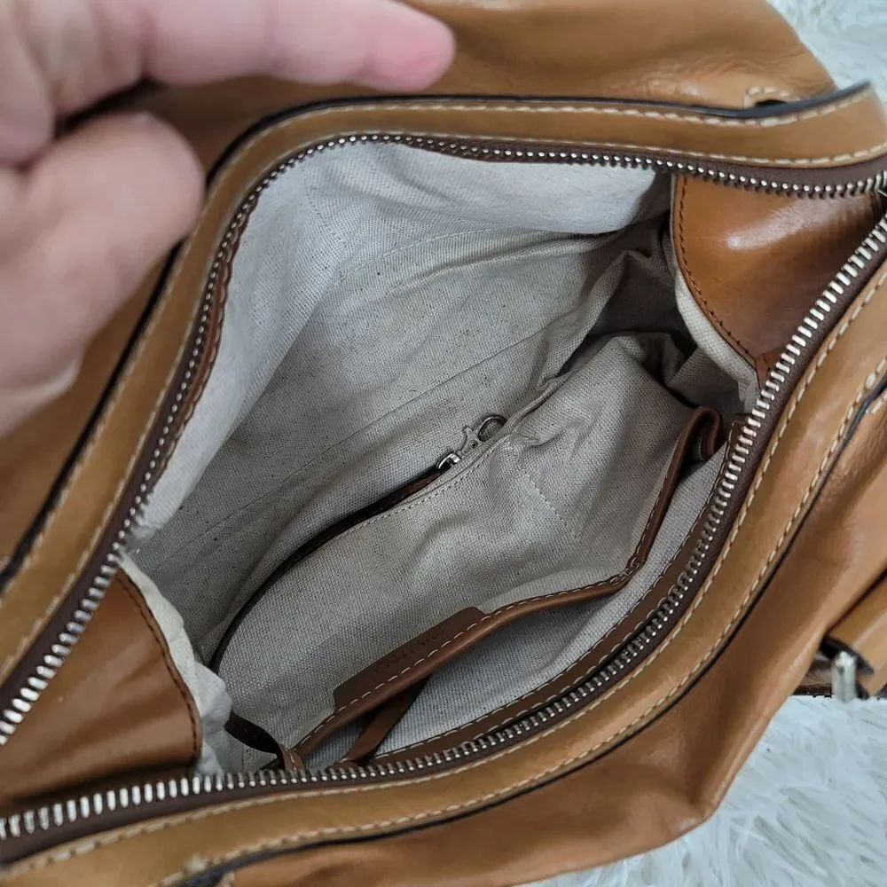 Michael Michael kors tan satchel leather